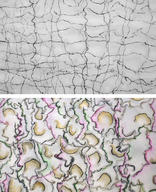 竹下洋子ドローイング2014 『音の絵ーひふーカケラ』