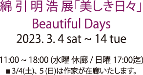 綿 引 明 浩 展「美しき日々」